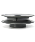 Single Groove V Belt Pulley With Three Inch Outer Diameter And Five Eighth Inch Bore, cast iron, side view for small machinery.