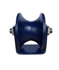 Pulley,Pulley Wheel, U-Groove Casters,Cast Iron,Heavy Duty Barn Door Rigid Wheel,Hardware for Inverted Track,Round Tube,Rolling Gate,Industrial Machines,Wire Rope Rail(95mm 1#), front view