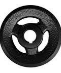 Sturdy 1 Inch Bore V Belt Pulley in Cast Iron, 4.9 Inch Outside Diameter, single groove, epoxy powder coated finish for DIY gear setups