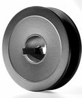 Beefy Cast Iron V Belt Pulley MINERGUY AK2534 for 3L 4L A AX belts, single groove, 2.5 inch OD, side view