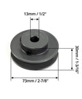 Durable Cast Iron Single Groove V Belt Pulley With 2.85 Inch Outside Diameter And Half Inch Bore For Standard V Belts 3L 4L A AX