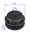 Single Groove Web Sheave Cast Iron Belt Pulley For V-Belt Drives 2.0 Inch Outer Diameter With 1/2 Inch Bore AK20 1/2 Inch Bored Pulley