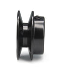 Side view of Single Groove Web Sheave Cast Iron Belt Pulley For V-Belt Drives 2.0 Inch Outer Diameter With 1/2 Inch Bore AK20