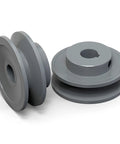 Single Groove V Belt Pulley For V-Belt Drive Systems, Two Point Five Inch Outer Diameter, Five Eighth Inch Bore, Cast Iron 1 Groove