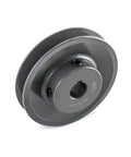 Heavy Duty Cast Iron V Belt Pulley By QWORK AK3558, 3.55 Inch OD, 5/8 Inch Bore, Single Groove Web Sheave For V-Belt Section A, 4L