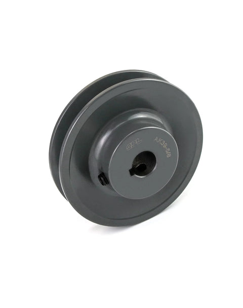 3.75 Inch V Belt Pulley With One Groove Fixed Bore Five Eighths Inch Cast Iron For V Belt 4L A AX Belt Sections