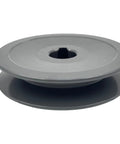 Side view of V Belt Pulley Three Inch Outer Diameter With Five Eighths Inch Bore Cast Iron Motor Pulley For 3L And 4L V Belts One Groove Standard Keyseat