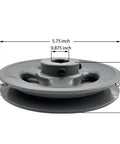 Heavy Duty Cast Iron V Belt Pulley With Seven Eighth Inch Bore And Five Point Seven Five Inch Outer Diameter One Groove, side view