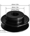 Heavy Duty Cast Iron V Belt Pulley Five Eighth Inch Bore And Two And A Half Inch Outside Diameter Single Groove Sheave For Three L Four L A AX V Belts Fixed Bore With Double Set Screw MINERGUY