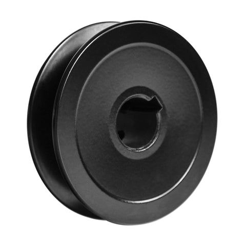 Heavy Duty Cast Iron V Belt Pulley Five Eighth Inch Bore And Two And A Half Inch Outside Diameter Single Groove Sheave For Three L Four L A AX V Belts Fixed Bore With Double Set Screw MINERGUY - front view