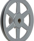 Bored-To-Size V-Belt Sheave For Classic V-Belt Drives, 5.45 In Outside Diameter, 0.5 In Bore, Single-Groove Cast Iron Housing