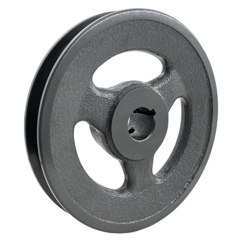 Heavy Duty Cast Iron V Belt Pulley With Seven Eighth Inch Bore And Five Point Seven Five Inch Outer Diameter One Groove