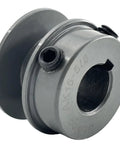 Side view of Cast Iron Belt Pulley AK1558 for V Belt Section A 3L 4L with five-eighths inch bore and 1.55 inch outside diameter.