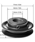 Heavy Duty Cast Iron V Belt Pulley For A, 3L And 4L Belts, 3 Inch Outside Diameter, 7/8 Inch Bore, Single Groove Web Pulley AK30-7/8