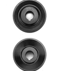 Two heavy duty cast iron V belt pulleys; front view showing 3/4 inch bore, 2.95 inch outer diameter, 1 groove; compatible with QWORK BK2834.