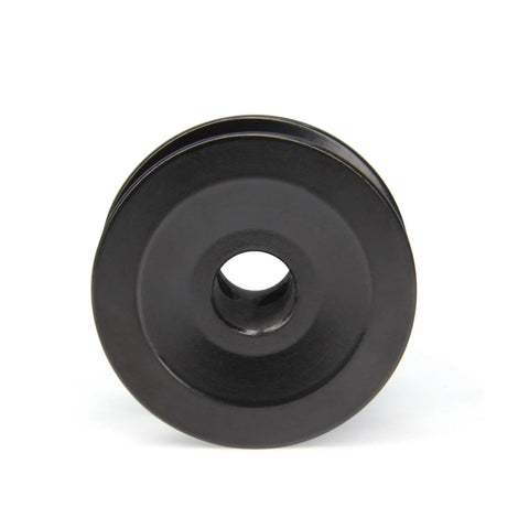 Front view of Single Groove Web Sheave Cast Iron Belt Pulley For V-Belt Drives 2.0 Inch Outer Diameter With 1/2 Inch Bore.
