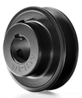 Beefy Cast Iron V Belt Pulley MINERGUY AK2534 For 3L 4L A AX Belts close-up showing single groove and bore.