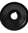 BK25 5/8 Inch Single Groove V Belt Pulley Cast Iron 2.6 Inch Outside Diameter With 5/8 Inch Bore, black epoxy-coated front view