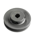 Heavy Duty Cast Iron V Belt Pulley By QWORK AK3558 3.55 Inch Outer Diameter Five Eighth Inch Bore Single Groove Web Sheave