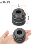 V Belt Sheave Double Groove Web Type Outer Diameter 2 Inch Bore 3/4 Inch Cast Iron Bored-To-Size in hand view