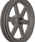 Bored-To-Size V Belt Sheave For Classical A Belt Drive System With Two Grooves And One Inch Bore Cast Iron Construction