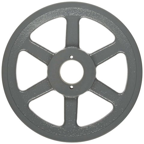 B Belt Heavy Duty V Belt Sheave With QT Bushing, 1 Groove, Cast Iron, 8.75 Inch OD, front view