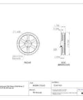 Engineering drawing of Bored-To-Size V Belt Sheave For Classical A Belt Drive System With Two Grooves And One Inch Bore