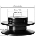BK25 5/8 Inch Single Groove V Belt Pulley Cast Iron 2.6 Inch Outside Diameter with dimensions labeled