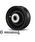 4 Inch By One And A Half Inch Cast Iron V Groove Wheel With Roller Bearing 600 Lbs Capacity Designed For Heavy Duty Roll Tracks And Sliding Gates Industrial Metal Casters For Rolling Applications Durable Black 1 Pack