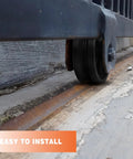 4 Inch By One And A Half Inch Cast Iron V Groove Wheel With Roller Bearing 600 Lbs Capacity on metal track under sliding gate