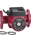 High Efficiency 115V 17 GPM Cast Iron Hot Water Circulation Pump With 1 Inch Flange Inlet Outlet And Three Speed Control For Water Heater System Maximum Lift 20 Feet And Maximum Temperature 230F