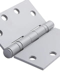 4.5 Inch By 4.5 Inch Ball Bearing Hinge Set Of 3 For Mortise Doors with cast steel construction, close-up view