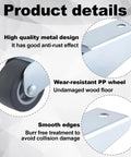 Gate Caster Wheel Replacement 1.6 Inch Rubber Rolling Swivel Casters Non Slip Pulley Directional Wheel with metal housing