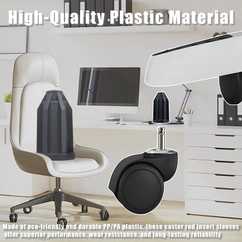 20 Pcs Caster Socket Sleeve Round Inserts For Standard Tubes And 1 Inch Caster Wheels, 7 16 Inch Inside Stem displayed