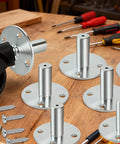 8 Pcs Broad Brimmed Caster Socket Kit With 32 Stainless Steel Screws For Seven Sixteenths Inch Caster Stems Durable Inserts