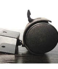 ✝️ 100-Pack Caster Wheel 2 Inch - Brake Special Design U-Bracket Caster on wooden surface, side view