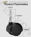 Measurement details of Replacement Caster Wheels Set Of 4 For Shop Vac Vacuum Cleaners 6774200 4201796 with dimensions.
