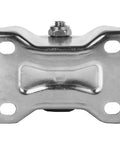 Top view of a mounting plate for 12 Pack 4 Inch Rigid Caster Wheels with red polyurethane tires, heavy duty construction.