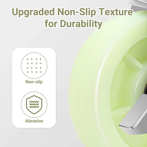 Close-up of ✝️ Heavy Duty Caster Wheels 6 Inch featuring non-slip texture and abrasion resistance for industrial use.