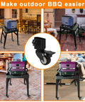Heavy Duty Caster Wheel Kit With 360 Degree Swivel And Brake For Outdoor Ninja Stand XSKUNSTAND on grill stands