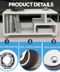 Fixed Caster Wheels Set With TPR Material Low Profile Rubber Casters Quiet Floor Friendly Polyurethane Wheels For Furniture Drawers
