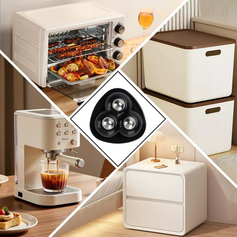 8 Pieces 1.45 Inch Self Adhesive Appliance Caster Wheels 360 Degree Swivel Quiet Movement for Kitchen Appliances