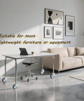 3 Inch Caster Wheels Locking Stem Casters Set Of 4 Threaded Stem Size 3 8 Inch 16 UNC By 1 2 Inch installed on furniture