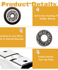 Image showing details of 16 Pack Mini 1 Inch Rigid Caster Wheels Set With Iron Top Plate And TPR Wheels Low Profile Fixed Casters.