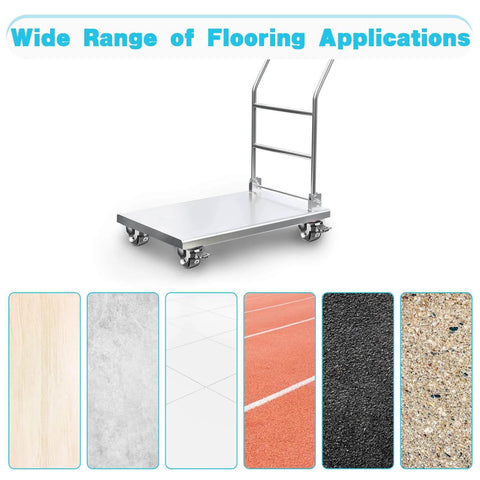 Platform cart with 2-Inch Heavy Duty Casters Set of 4 for Wide Range of Flooring Applications