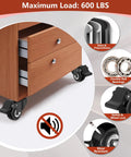 Close-up of Two Inch Heavy Duty Caster Wheels Set Of Four With Brakes Locking Industrial Swivel Top Plate Casters for furniture