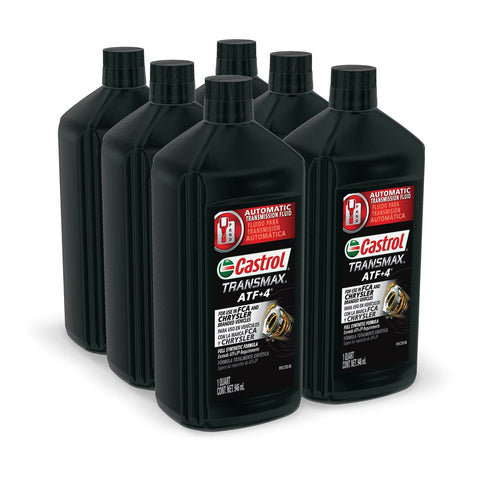 ATF Plus 4 Full Synthetic Automatic Transmission Fluid For Chrysler Mopar, 1 Quart Bottle, Pack Of Six