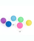 Replacement Balls for Cat Track Toys, Multiple Colors, 6 Pack shown with measurement