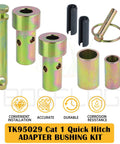 Two Pack Cat 1 Quick Hitch Adapter Bushing Kit For Category I 3-Point Tractors Include 5-1/2 Inch Top-Link Pin and Heavy-Duty Lynch Pin
