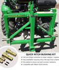 Category 1 Quick Hitch Bushings Kit for Easy Quick Hitch Conversions on John Deere tractor, compatible with iMatch hitches.